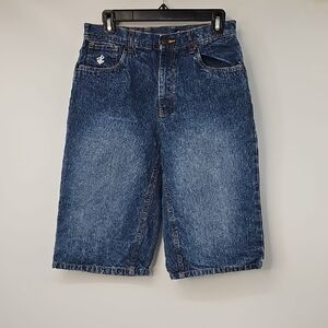 Y2K Rocawear Blue Jean Walking Shorts VTG 5 Pocket